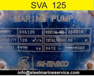 Shinko SVA 125 Sea Water Pump Supplied To Client.