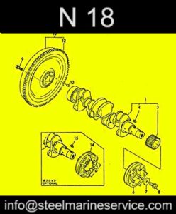 Yanmar N18 Crankshaft Available Standard.