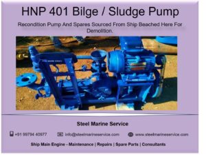 Taiko Kikai HNP 401 Bilge and Sludge Pump Repair and Spares.