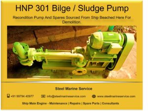 Taiko Kikai HNP 301 Bilge and Sludge Pump Recondition and Spares.