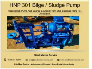 Taiko Kikai HNP 301 Bilge and Sludge Pump Recondition and Spares.