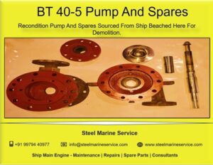 Shinko BT 40-5 Boiler Water Circulating Pump Obtained From Ship Beached Here Demolition.