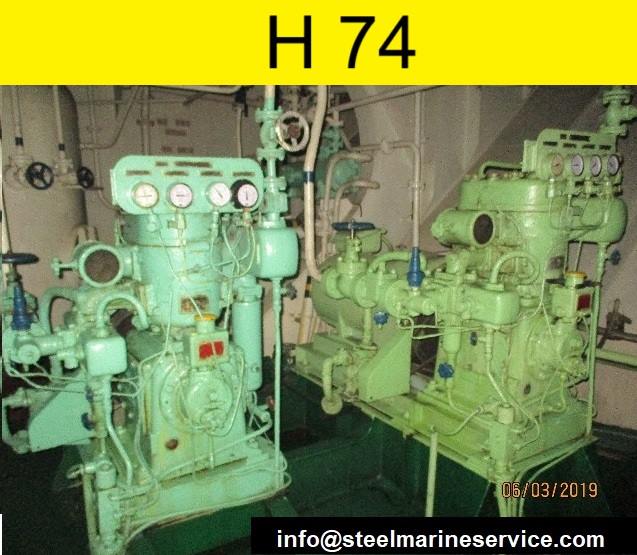 TANABE H 74 Main Air Compressor Repair And Spares. - Steel Marine Service